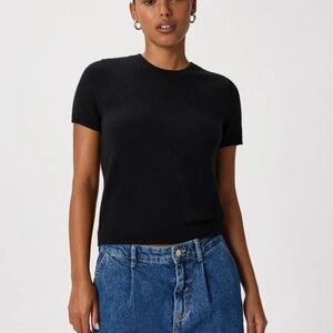 Quince Black Short Sleeve Tee
